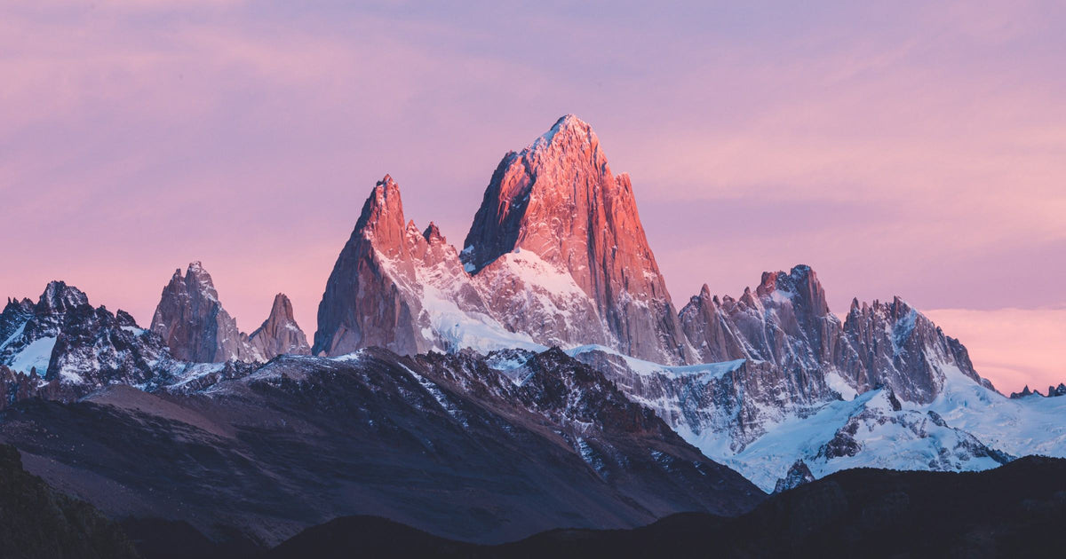 Fitz Roy mountain at sunset in Patagonia, South America