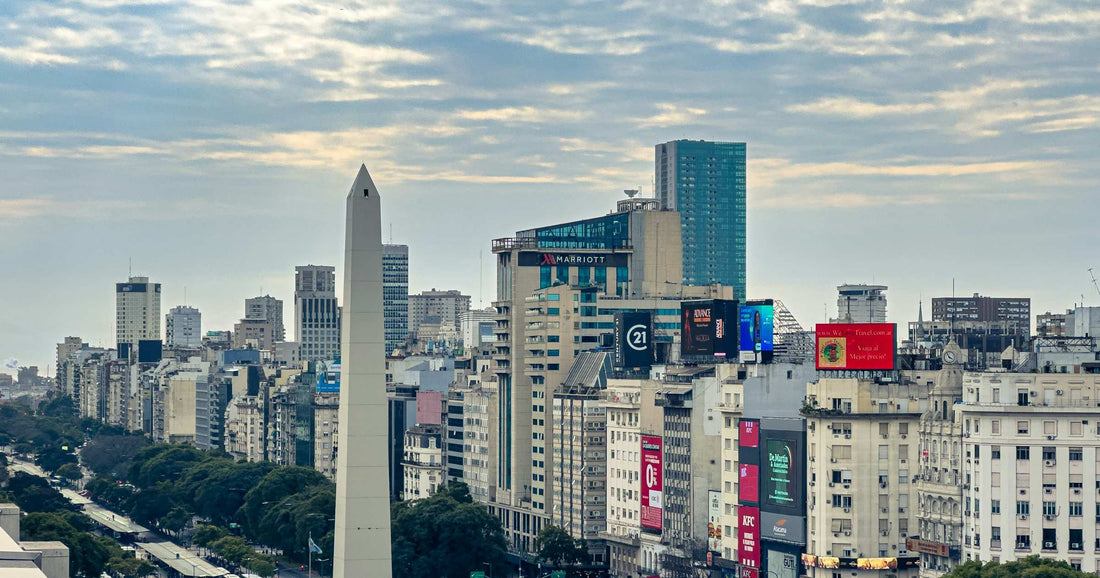 Buenos Aires skyline with the Obelisco monument, Argentina's year-round gateway city