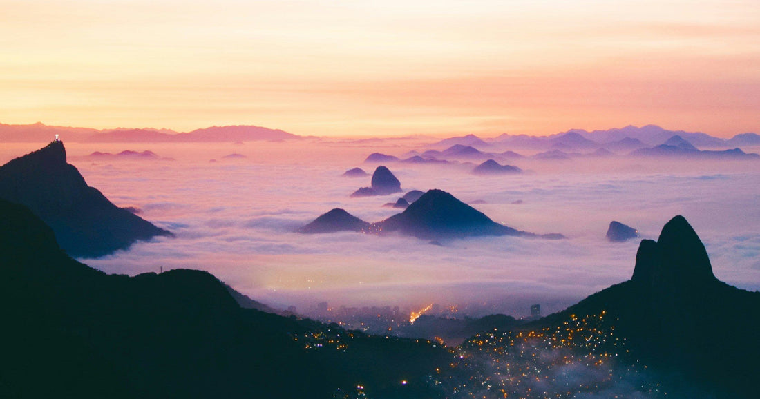 Sunrise over Rio de Janeiro with Sugarloaf Mountain and Christ the Redeemer in silhouette — Brazil's most popular destination for travellers comparing 2026 eSIM prices.