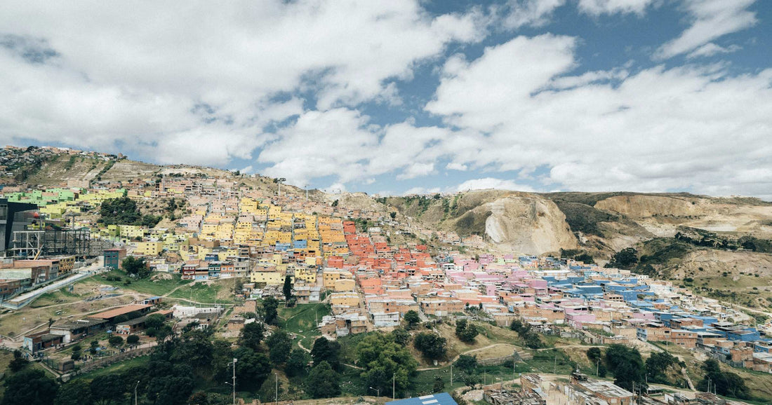 Colourful hillside neighbourhood in Bogota, Colombia — a Latin America travel destination