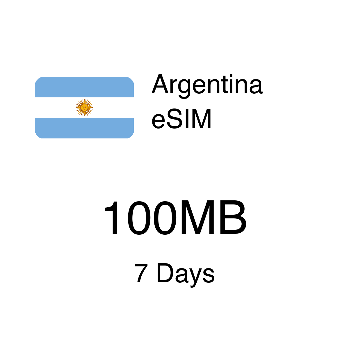 Argentina eSIM - 100MB / 7 Days
