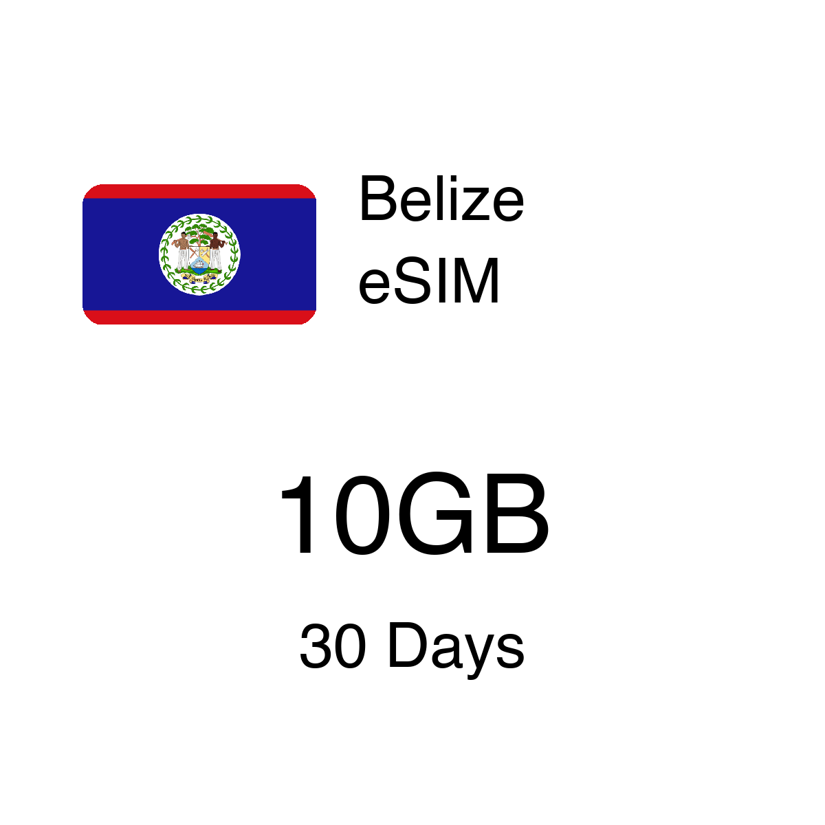Belize eSIM - 10GB / 30 Days