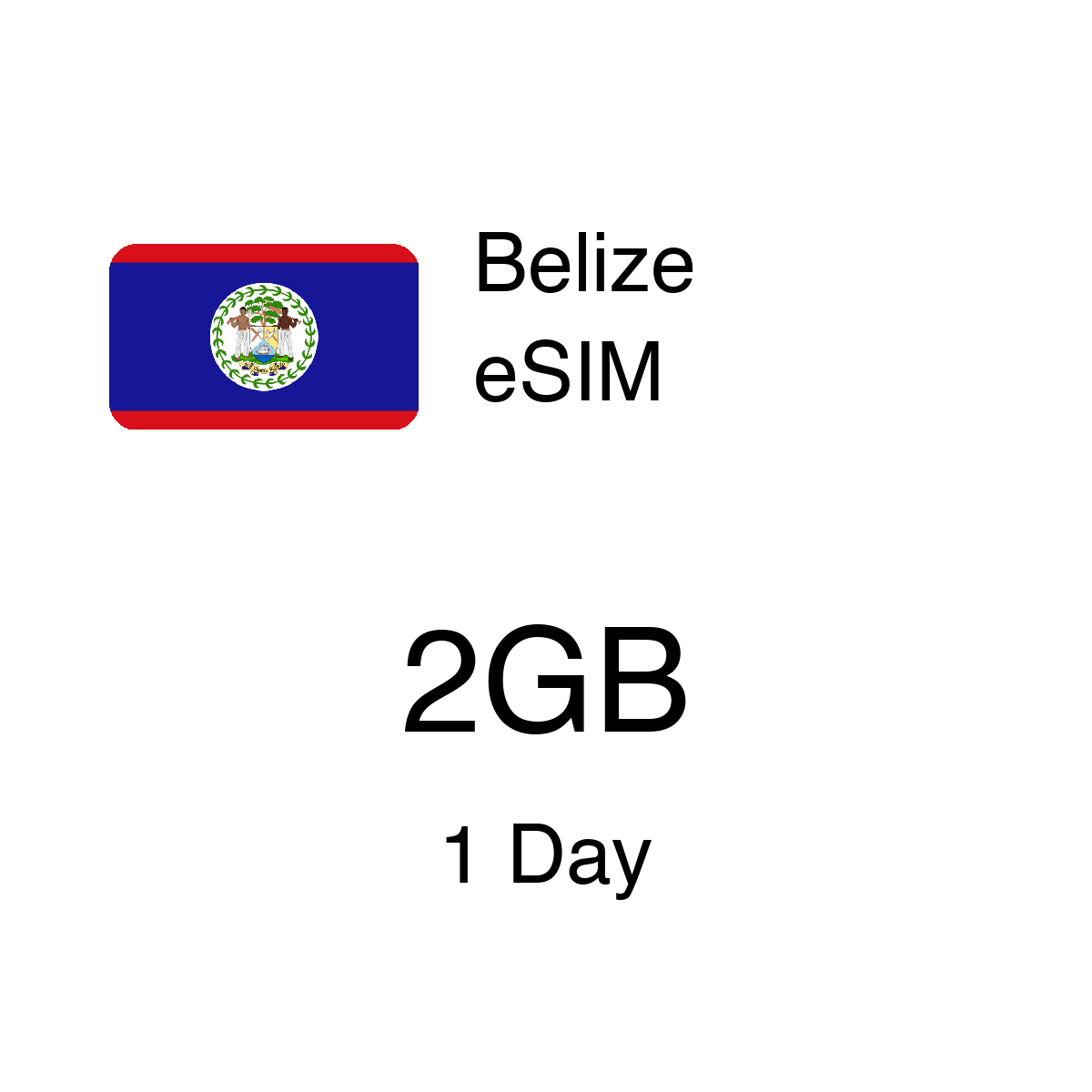 Belize eSIM - 2GB / 1 Days