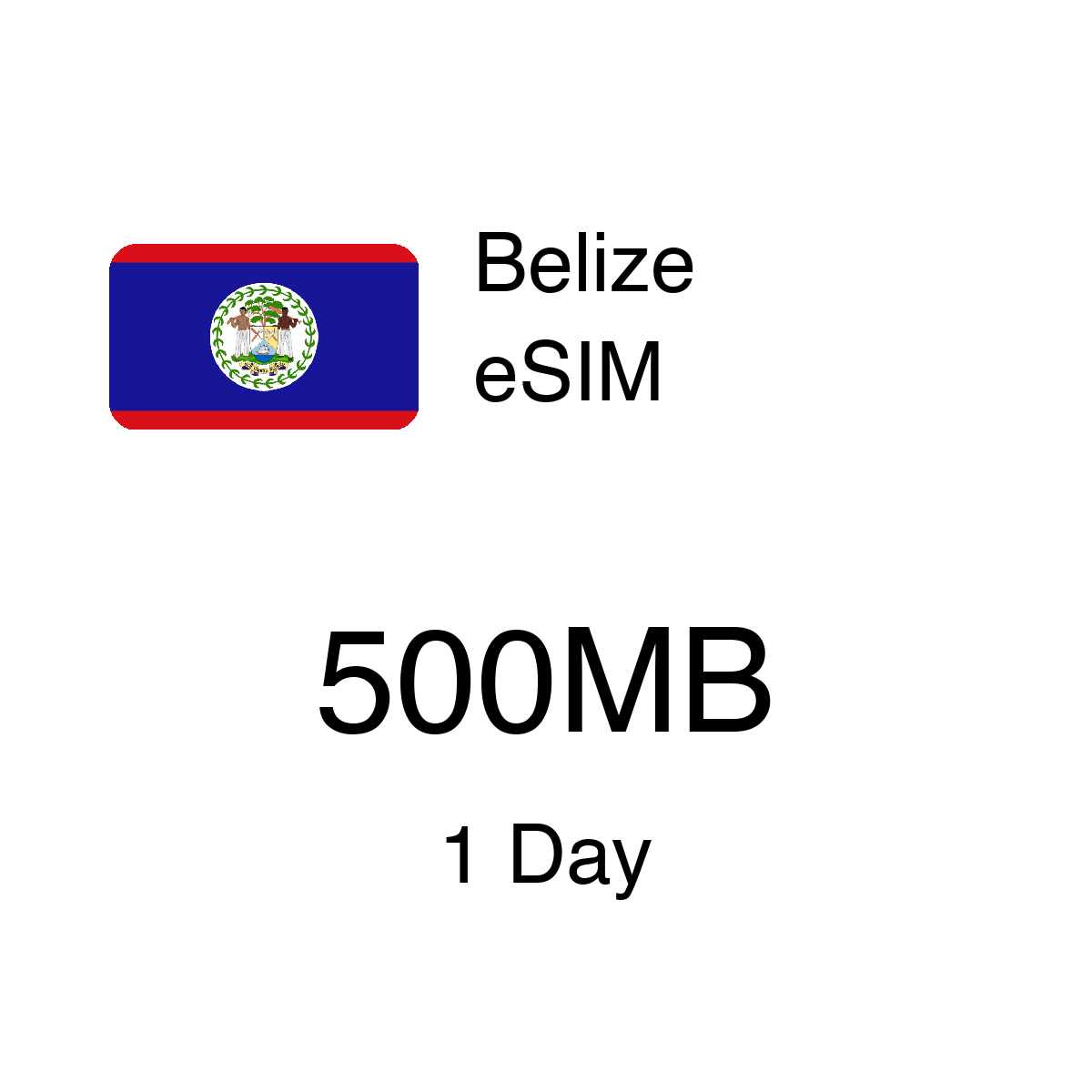 Belize eSIM - 500MB / 1 Days