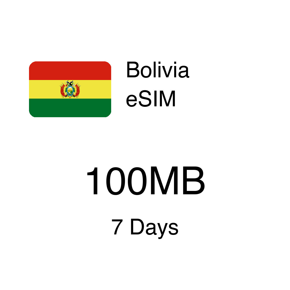 Bolivia eSIM - 100MB / 7 Days