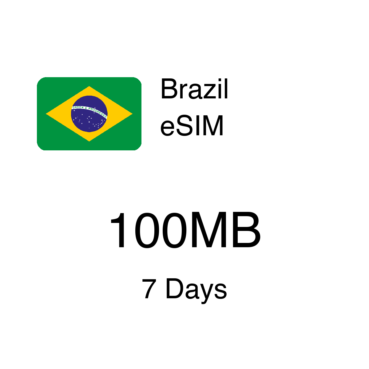 Brazil eSIM - 100MB / 7 Days