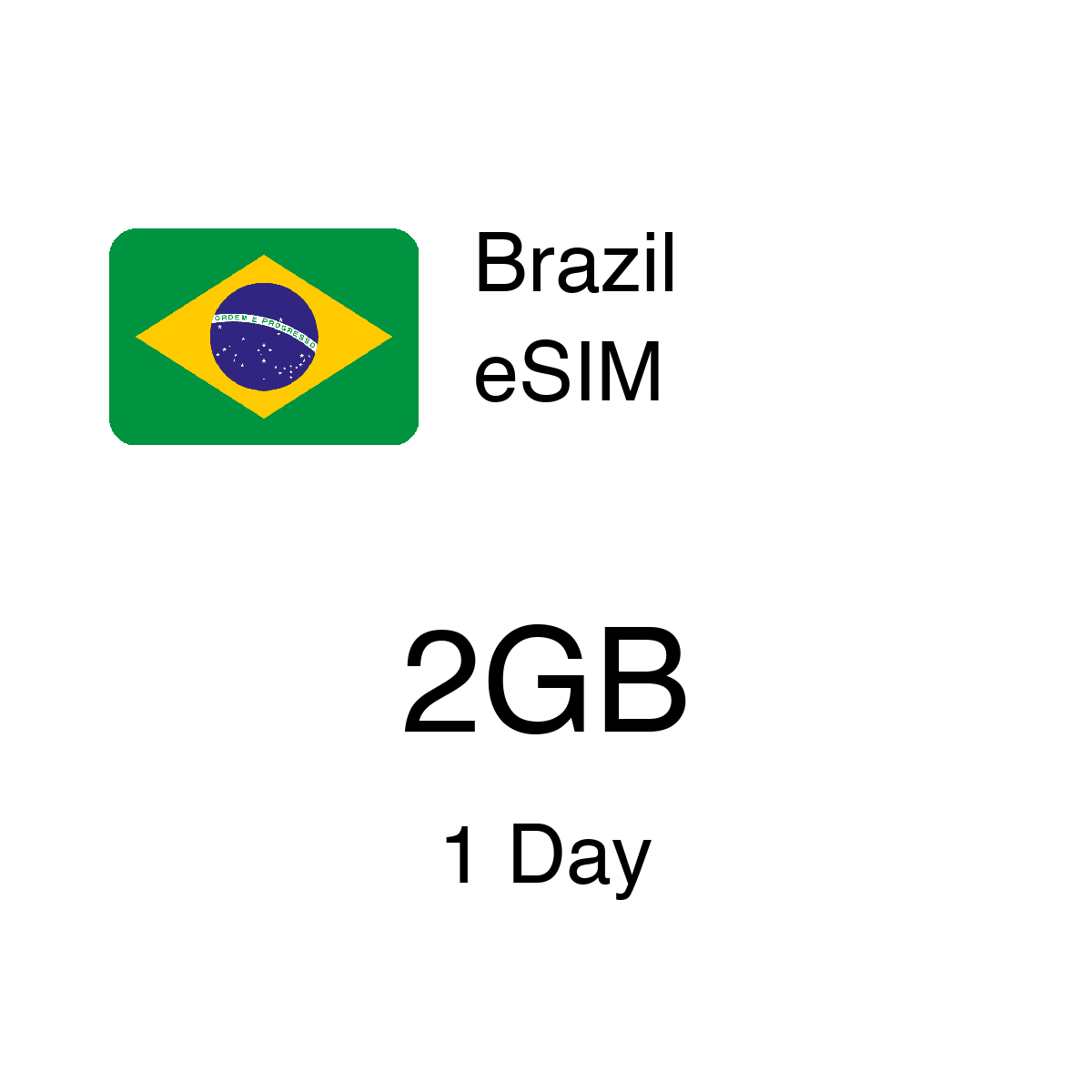 Brazil eSIM - 2GB / 1 Days