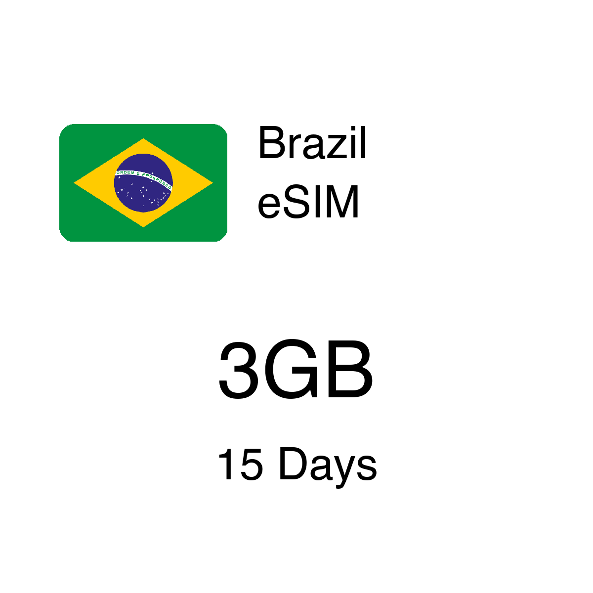 Brazil eSIM - 3GB / 15 Days