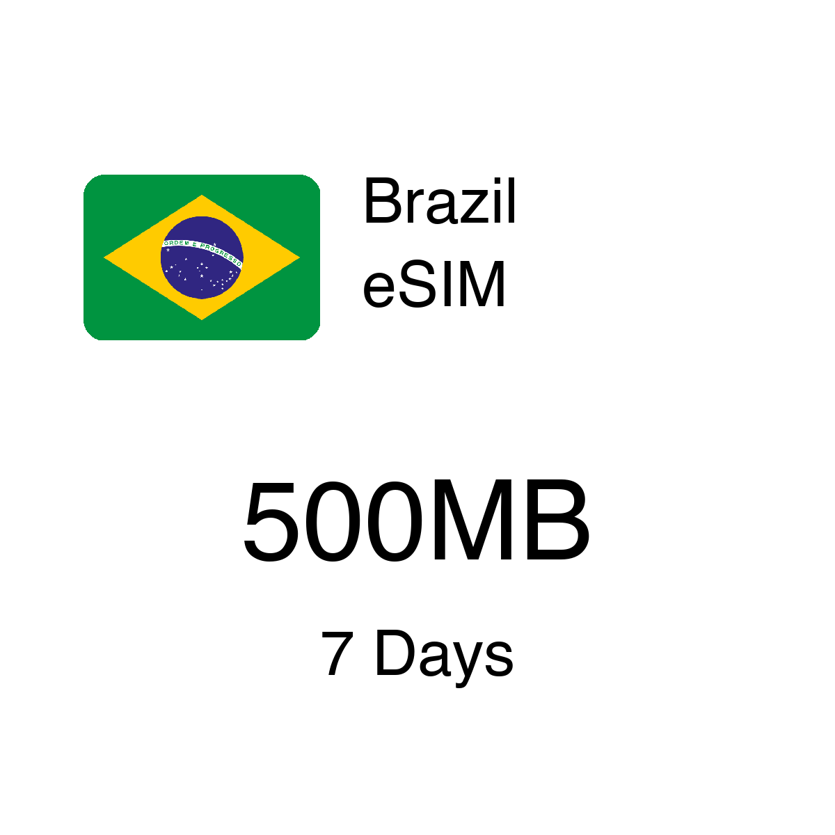 Brazil eSIM - 500MB / 7 Days