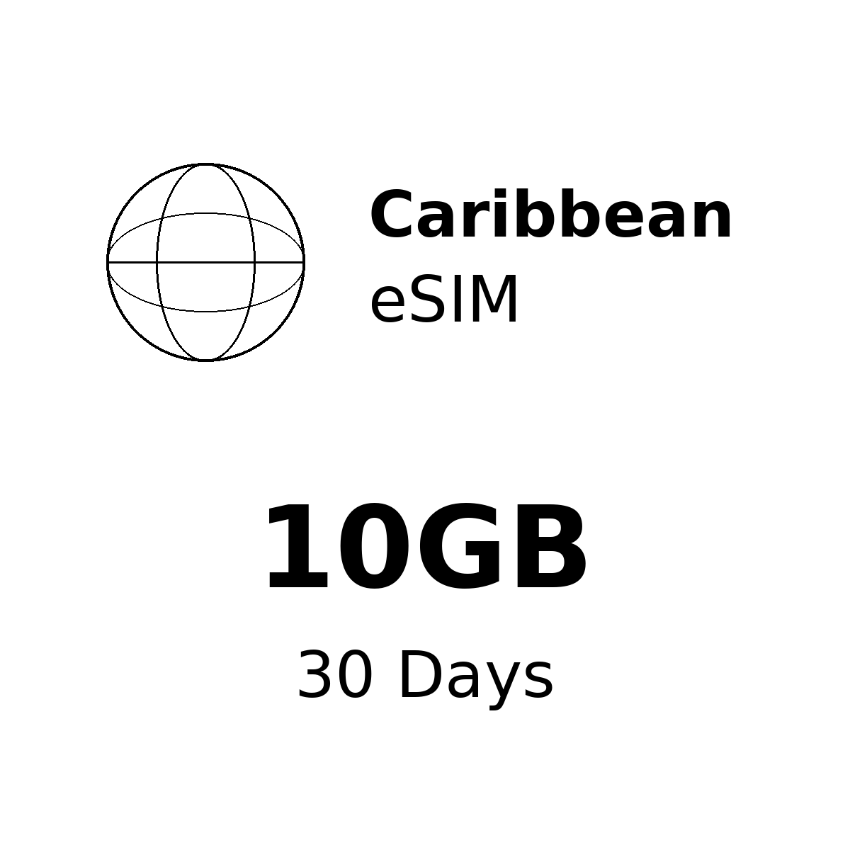 Caribbean eSIM - 10GB / 30 Days