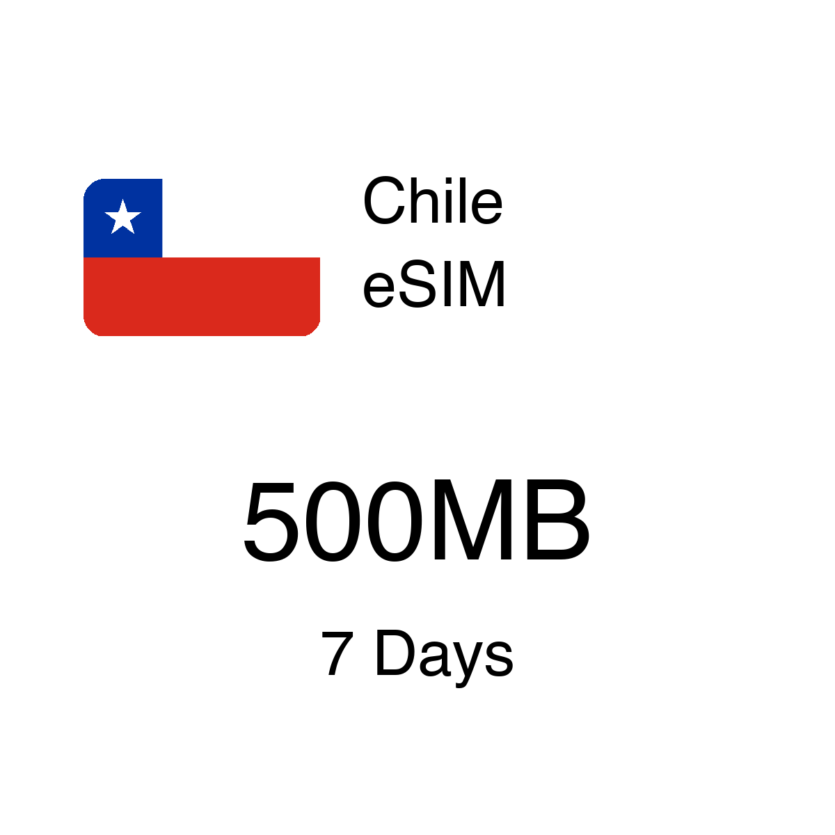 Chile eSIM - 500MB / 7 Days