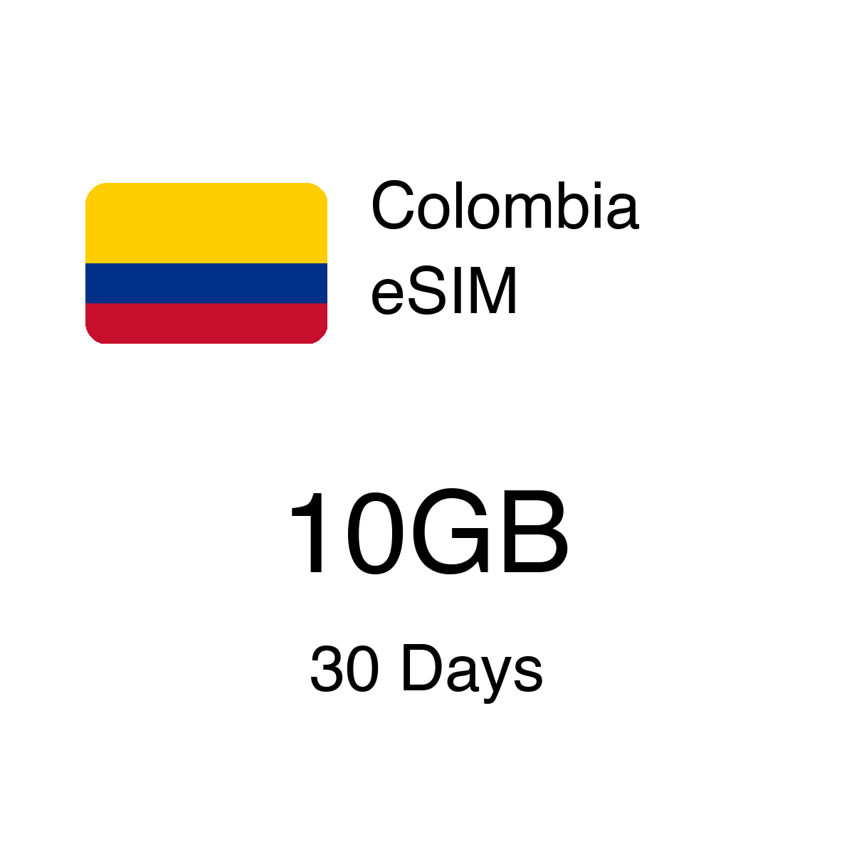 Colombia eSIM - 10GB / 30 Days