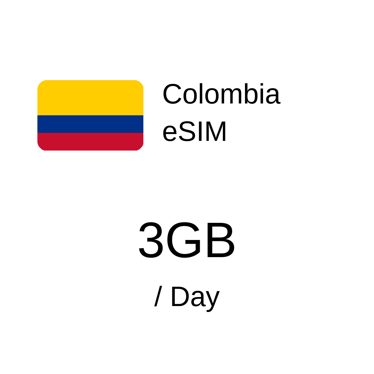 Colombia eSIM - 3GB / Day