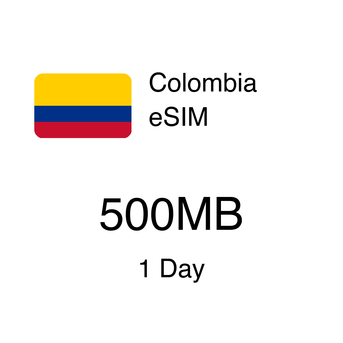 Colombia eSIM - 500MB / 1 Days