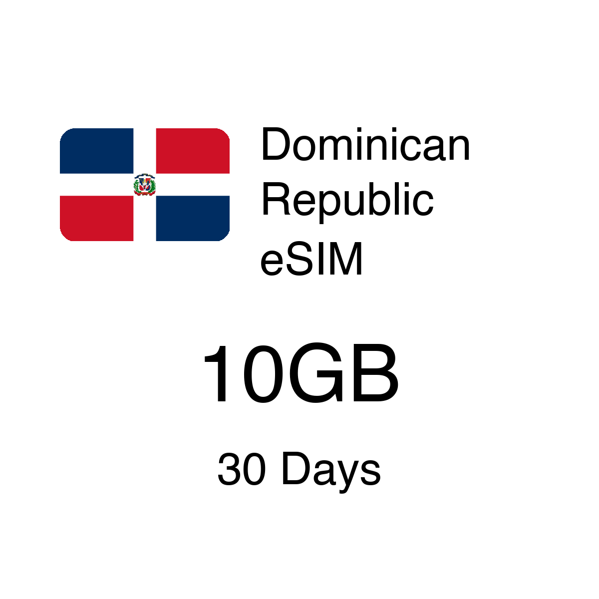Dominican Republic eSIM - 10GB / 30 Days