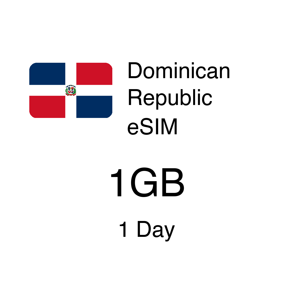 Dominican Republic eSIM - 1GB / 1 Days