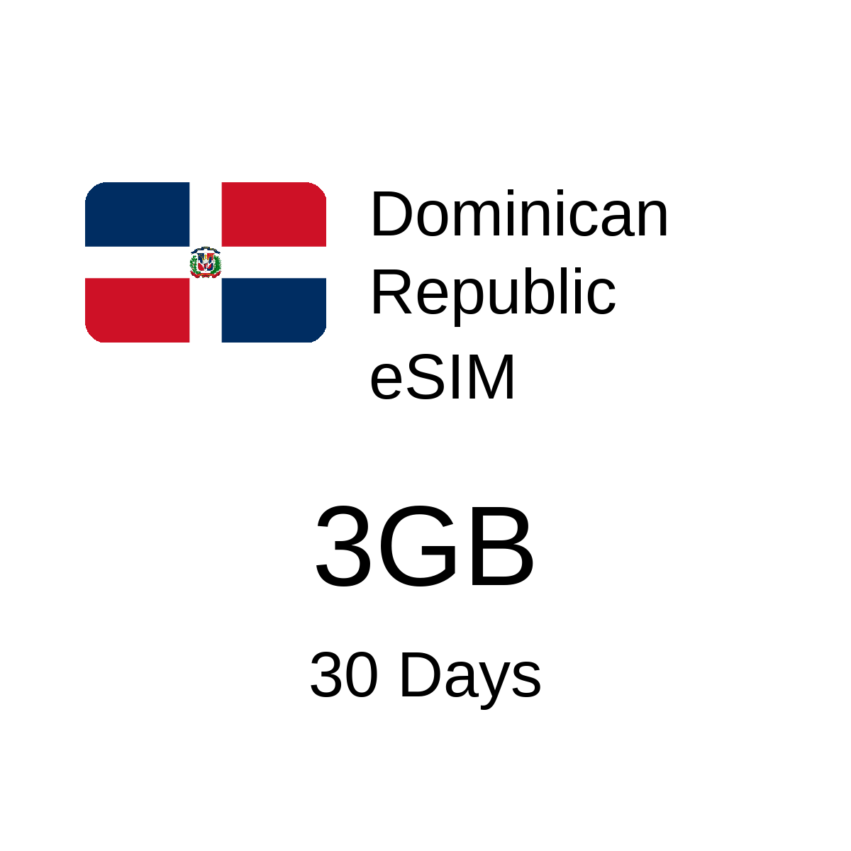 eSIM República Dominicana - 3GB / 30 Días
