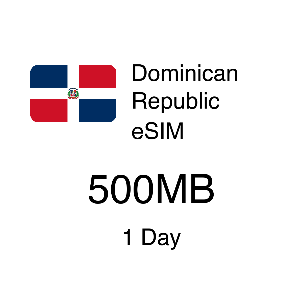 Dominican Republic eSIM - 500MB / 1 Days