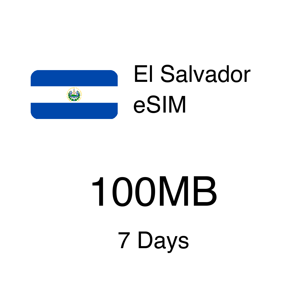El Salvador eSIM - 100MB / 7 Days