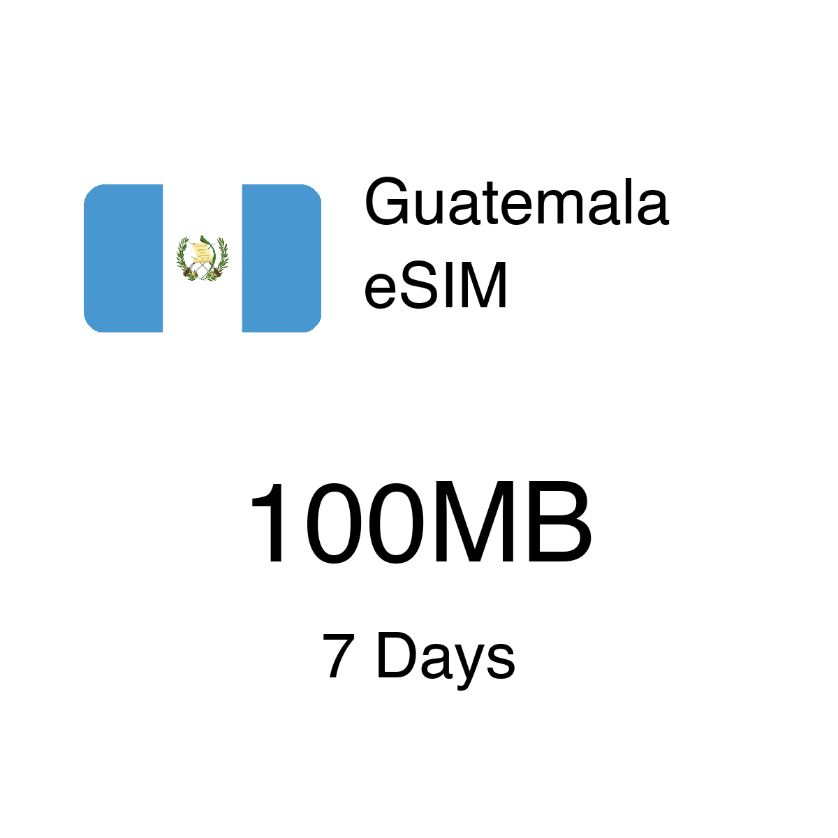 Guatemala eSIM - 100MB / 7 Days