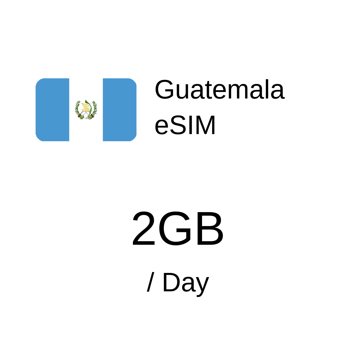 Guatemala eSIM - 2GB / Day