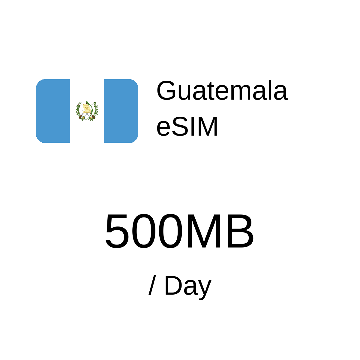 Guatemala eSIM - 500MB / Day
