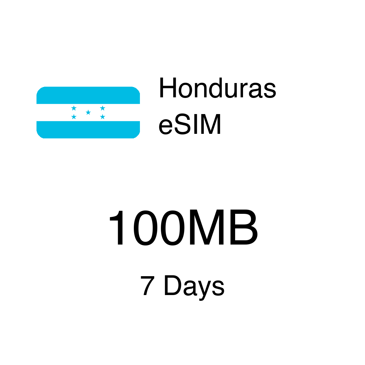 Honduras eSIM - 100MB / 7 Days