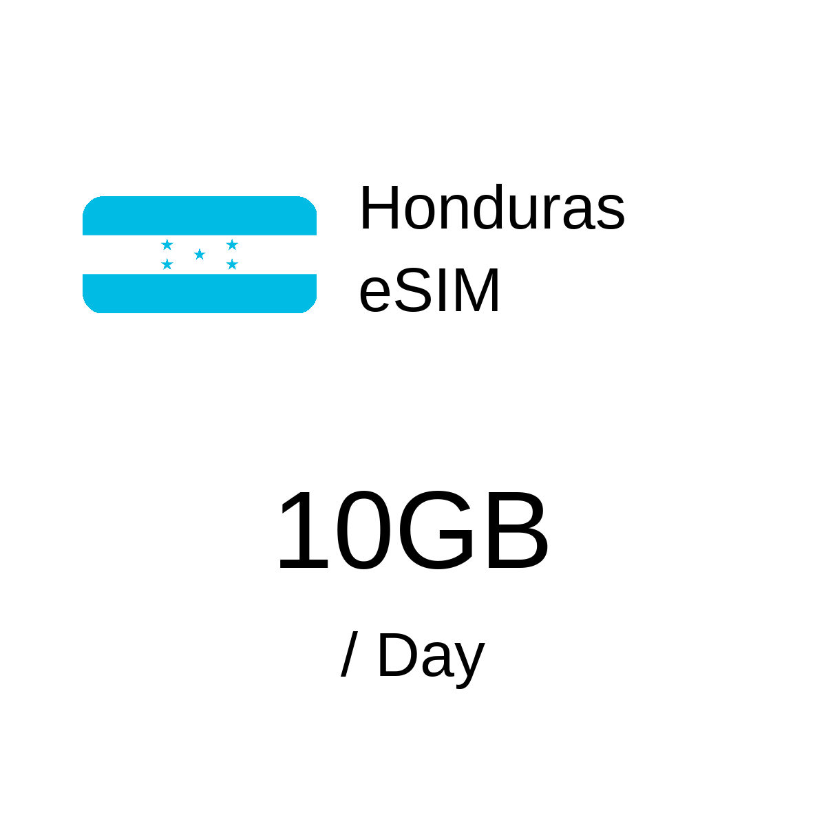 Honduras eSIM - 10GB / Day