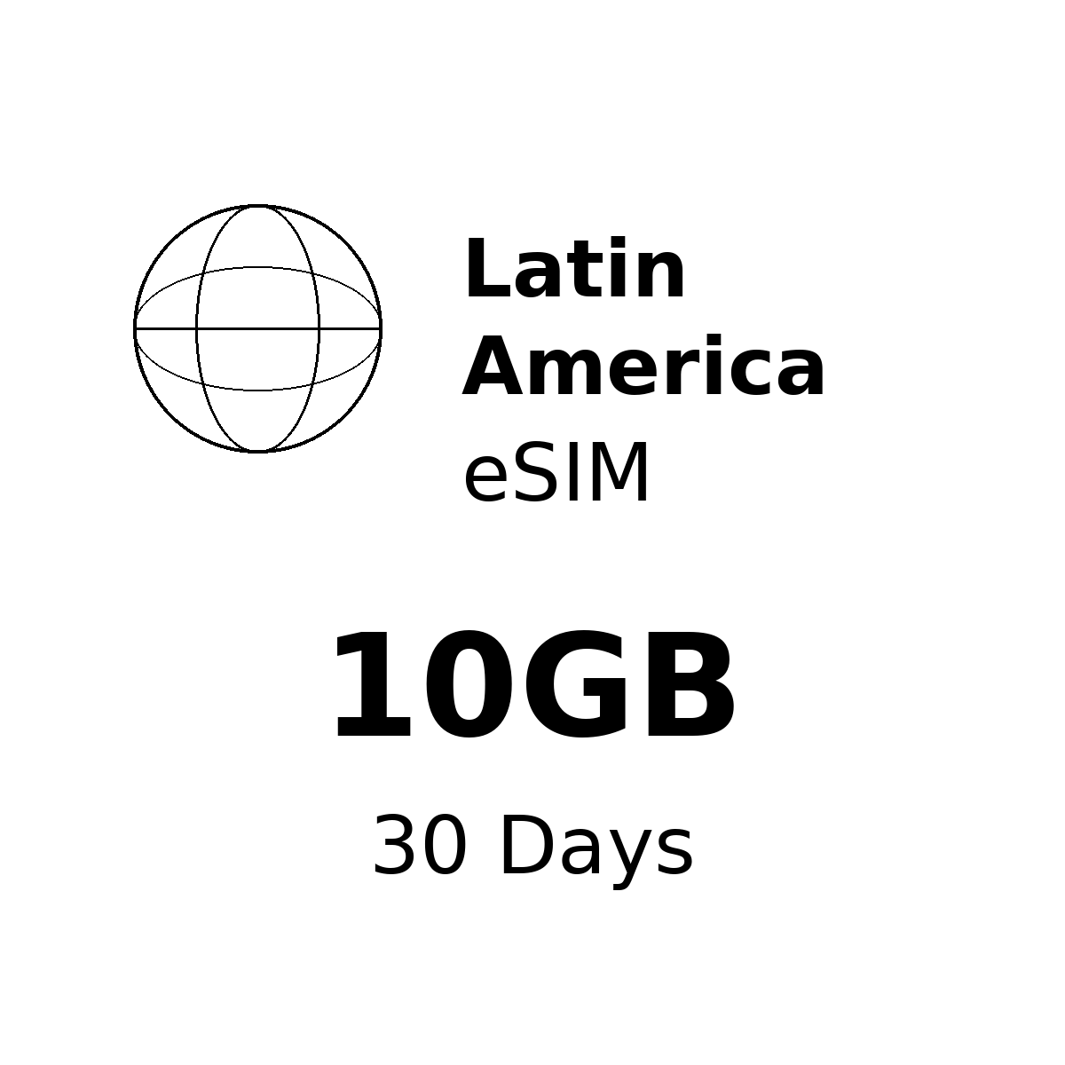 Latin America eSIM - 10GB / 30 Days