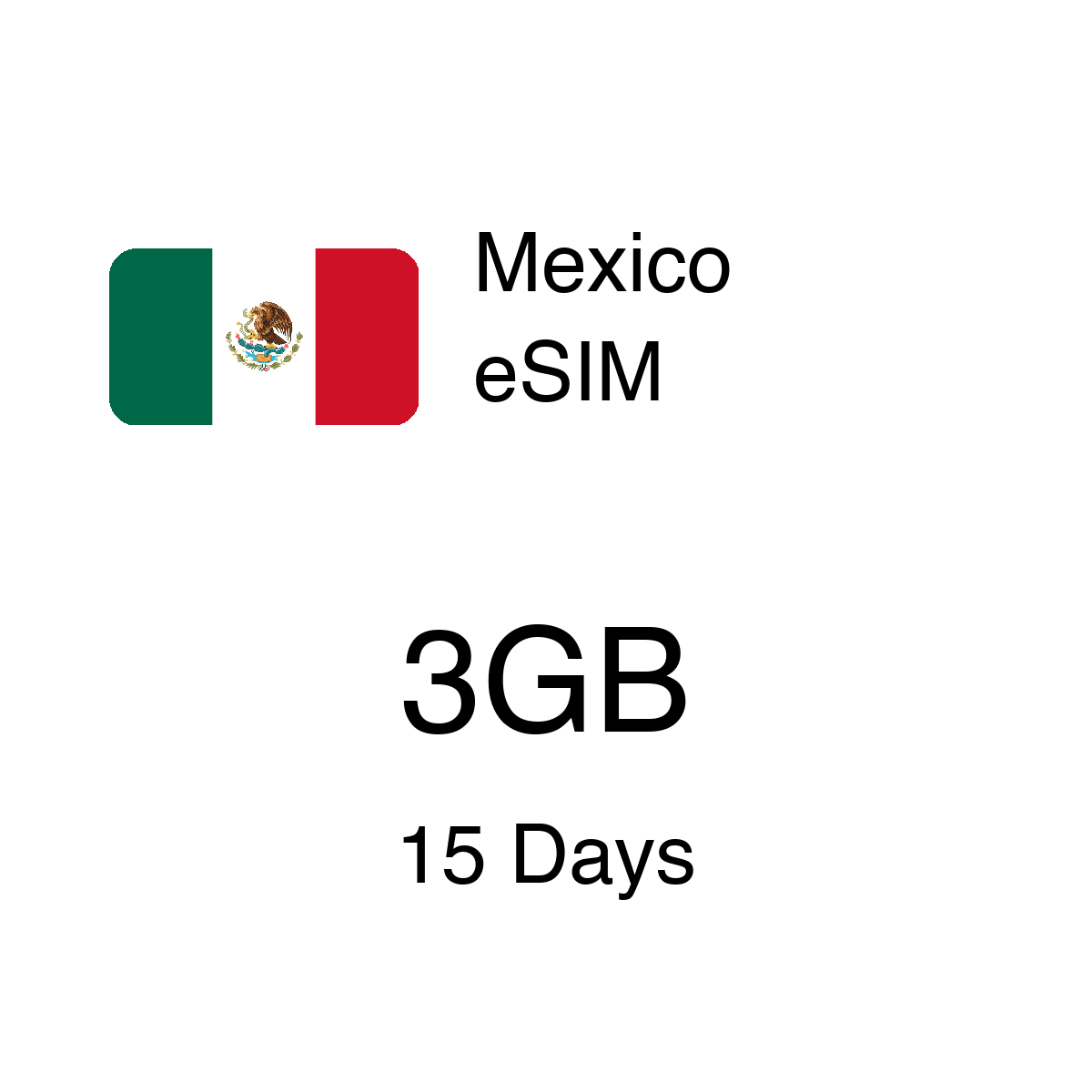 Mexico eSIM - 3GB / 15 Days