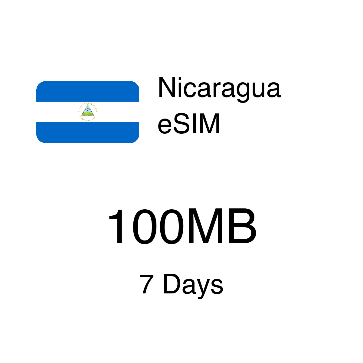 Nicaragua eSIM - 100MB / 7 Days
