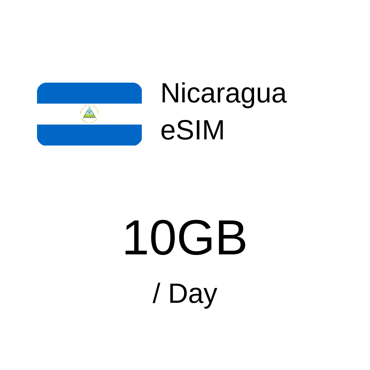 Nicaragua eSIM - 10GB / Day