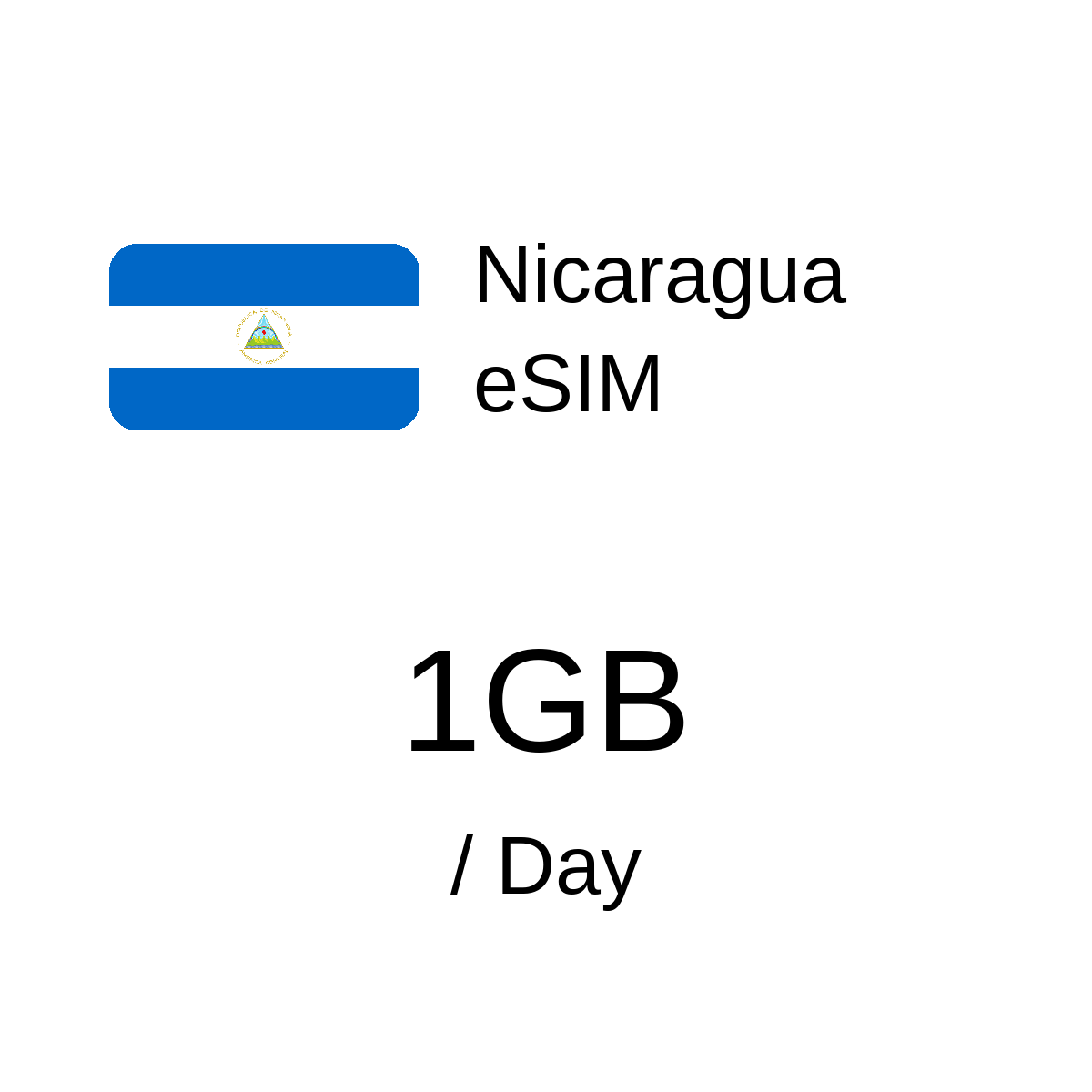 Nicaragua eSIM - 1GB / Day