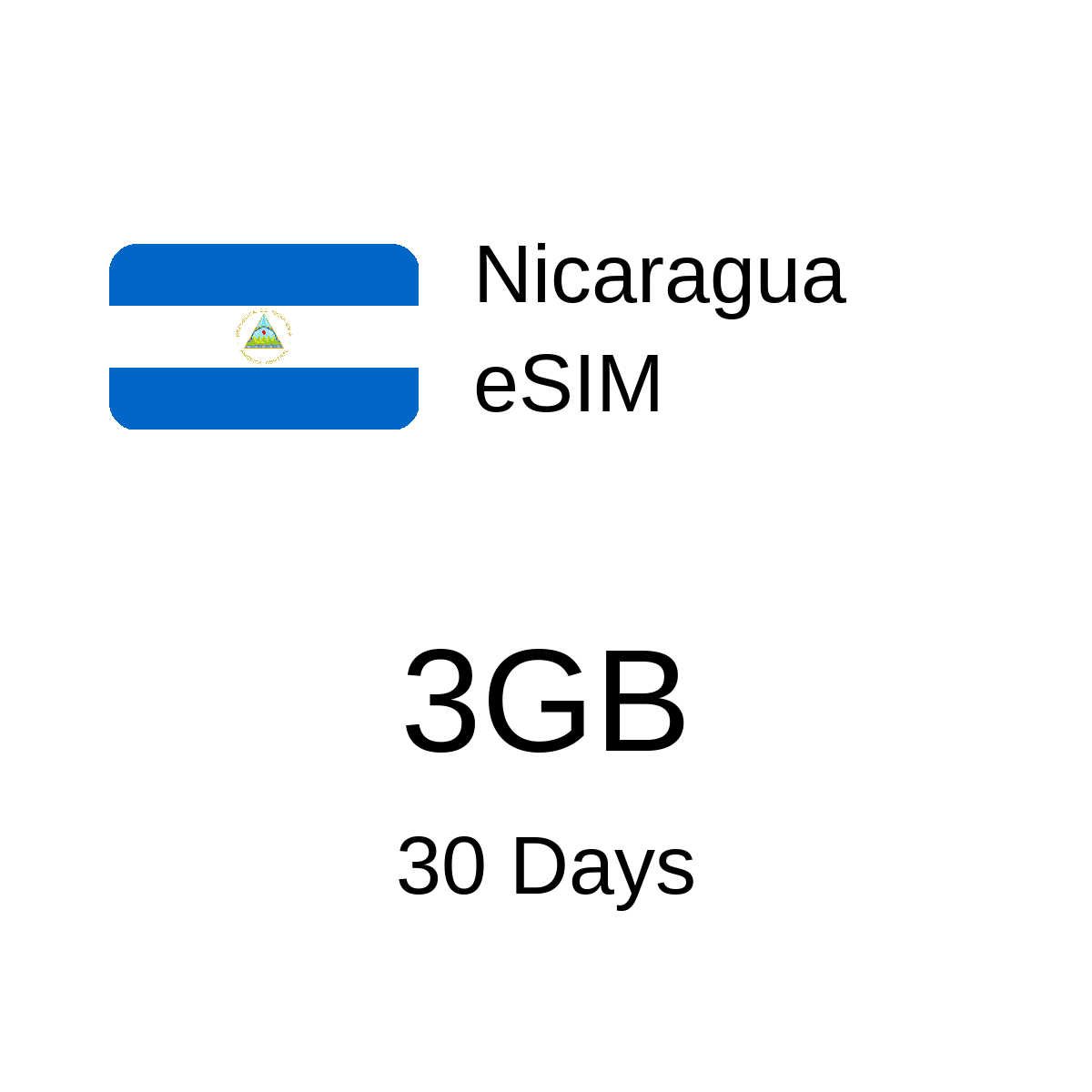 eSIM Nicaragua - 3GB / 30 Días