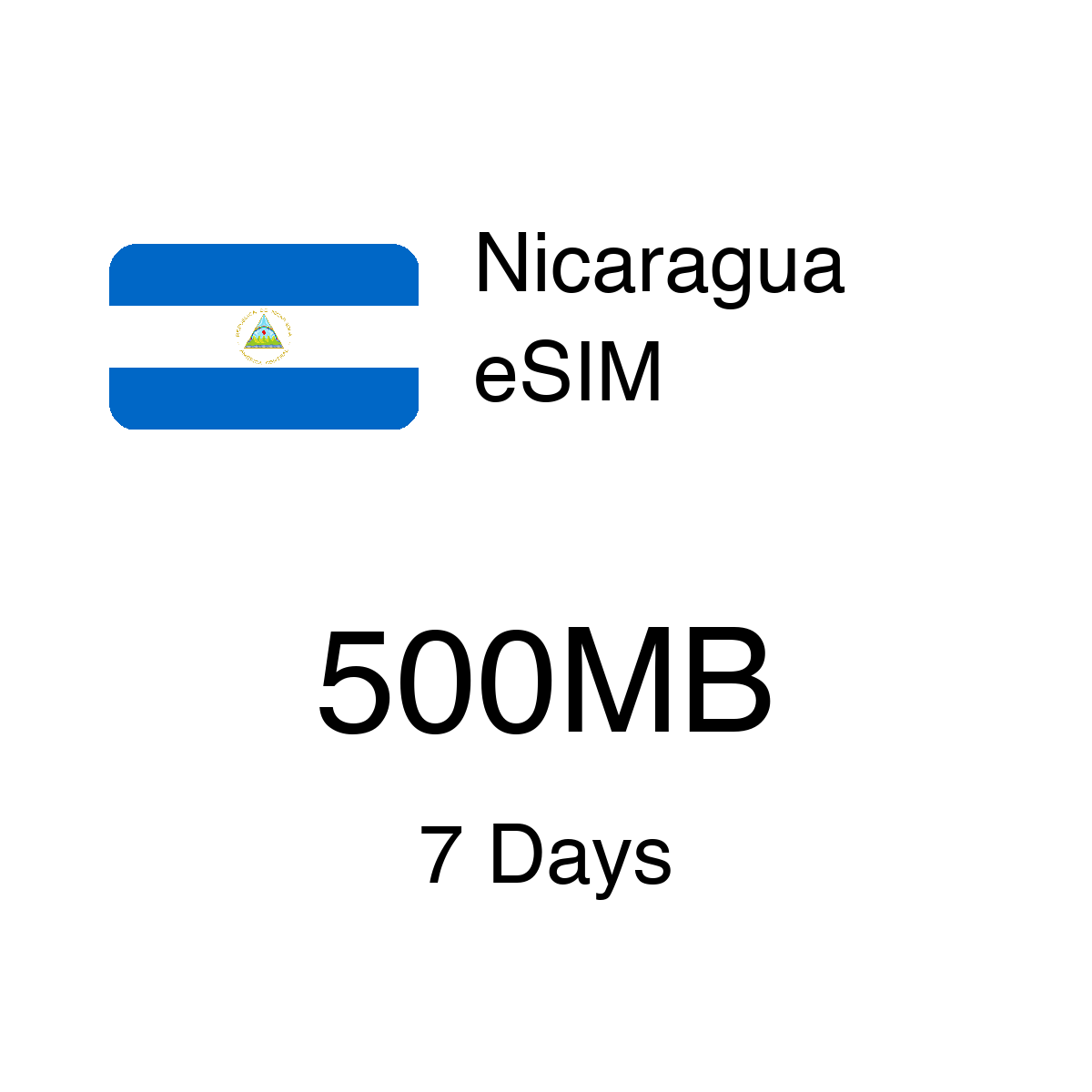 Nicaragua eSIM - 500MB / 7 Days