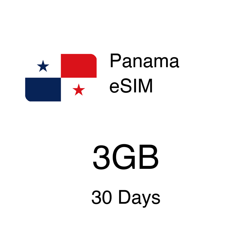 Panama eSIM 3GB 30 Days - Instant Activation Travel Data