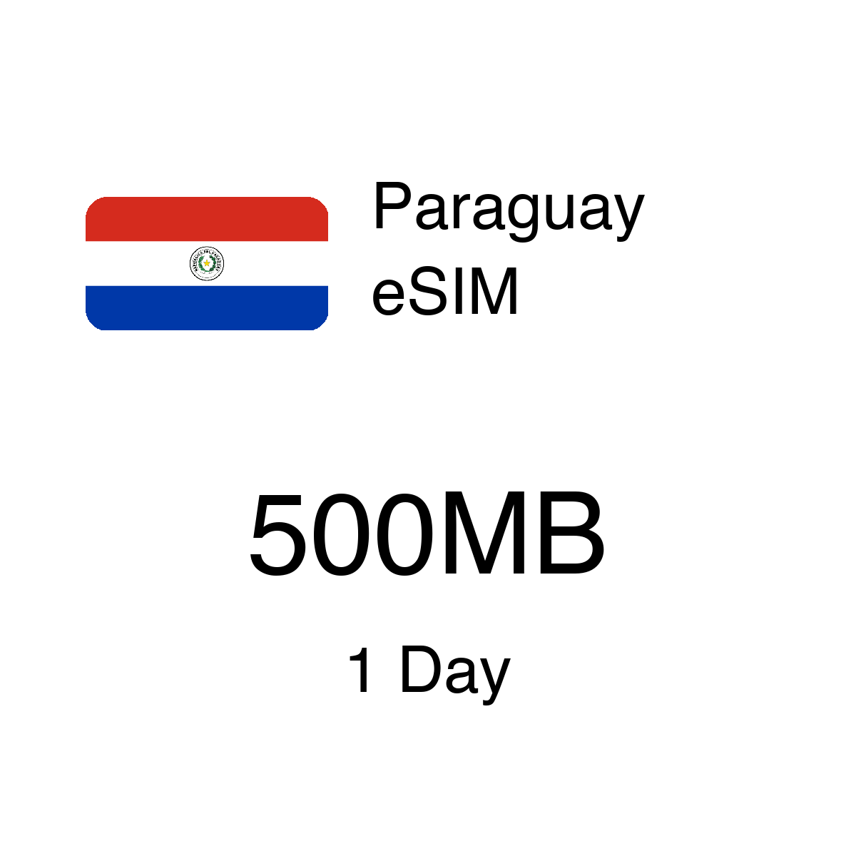 Paraguay eSIM - 500MB / 1 Days