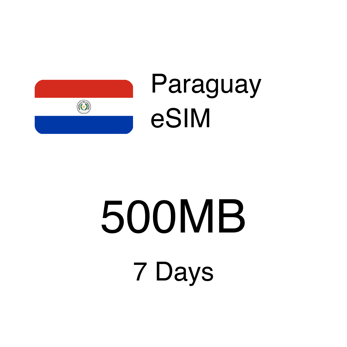 Paraguay eSIM - 500MB / 7 Days