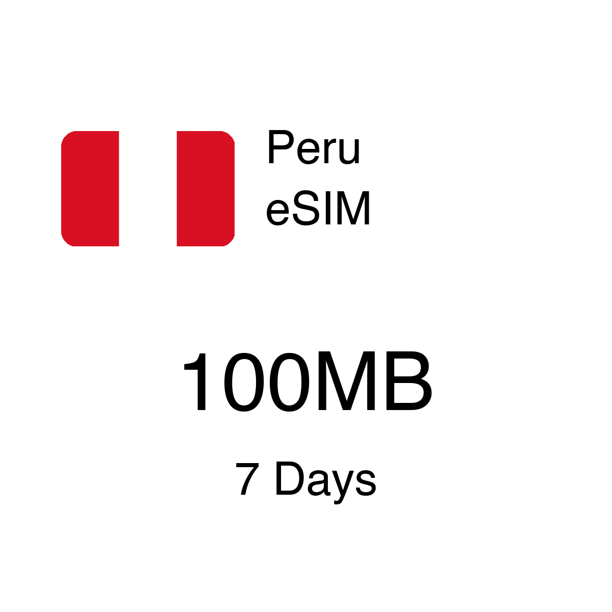 Peru eSIM - 100MB / 7 Days