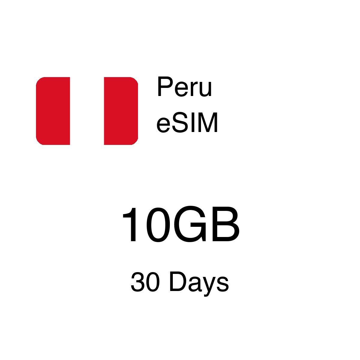 Peru eSIM - 10GB / 30 Days