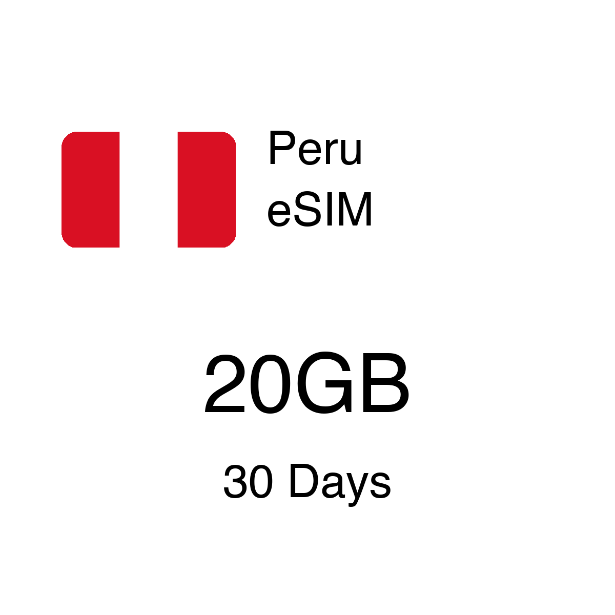 Peru eSIM - 20GB / 30 Days