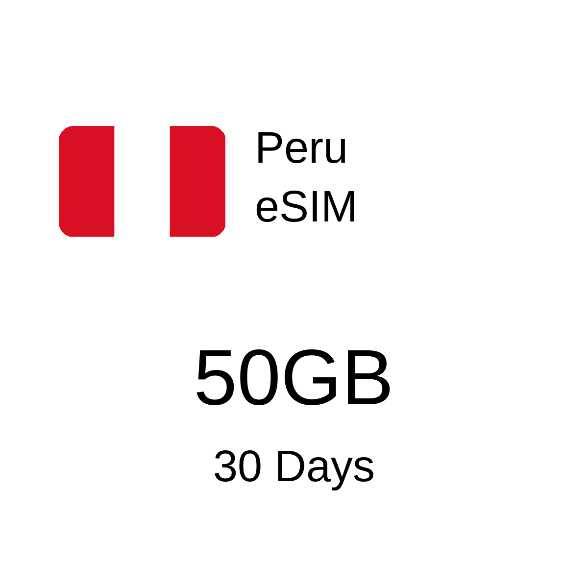 Peru eSIM - 50GB / 30 Days