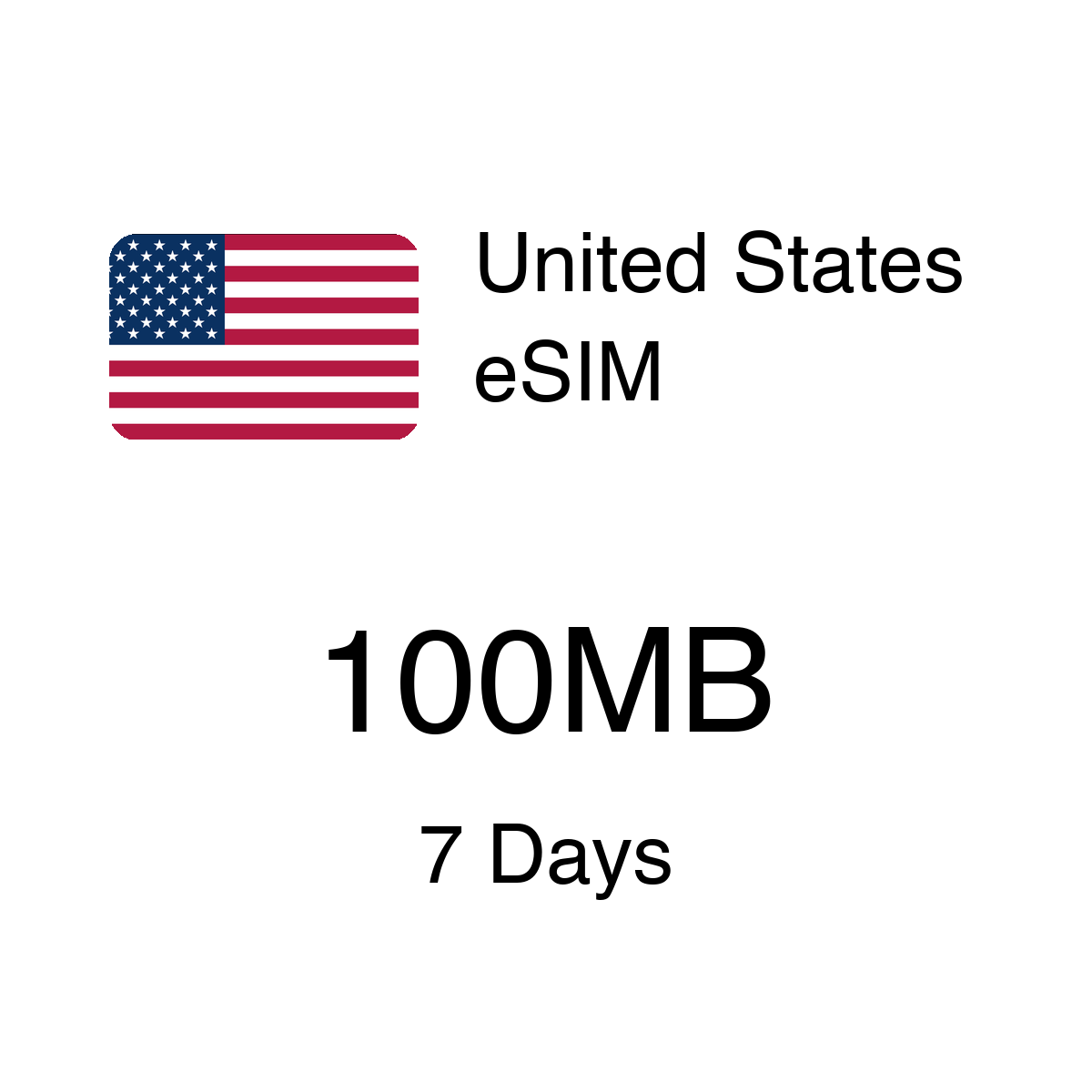 United States eSIM - 100MB / 7 Days