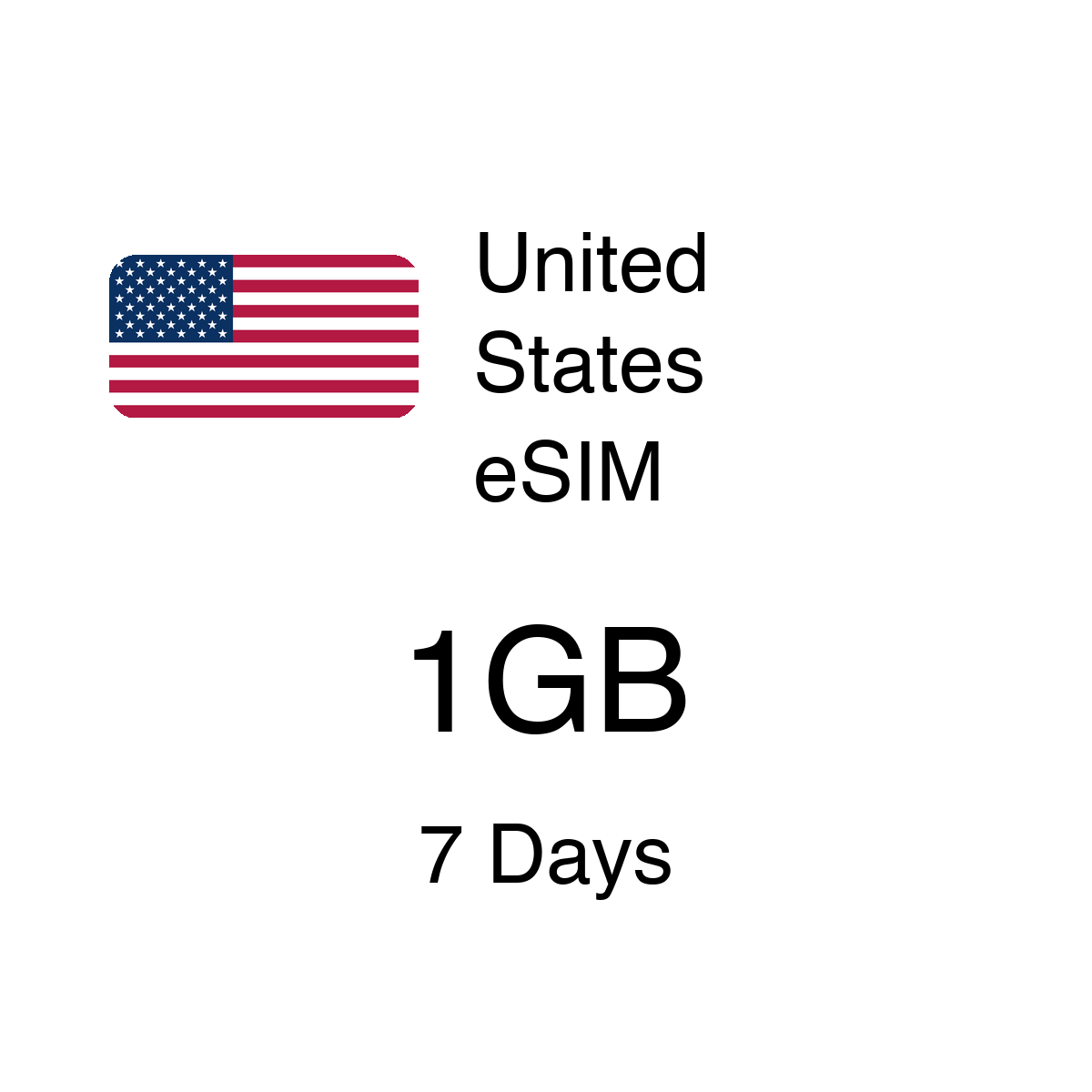 United States eSIM - 1GB / 7 Days