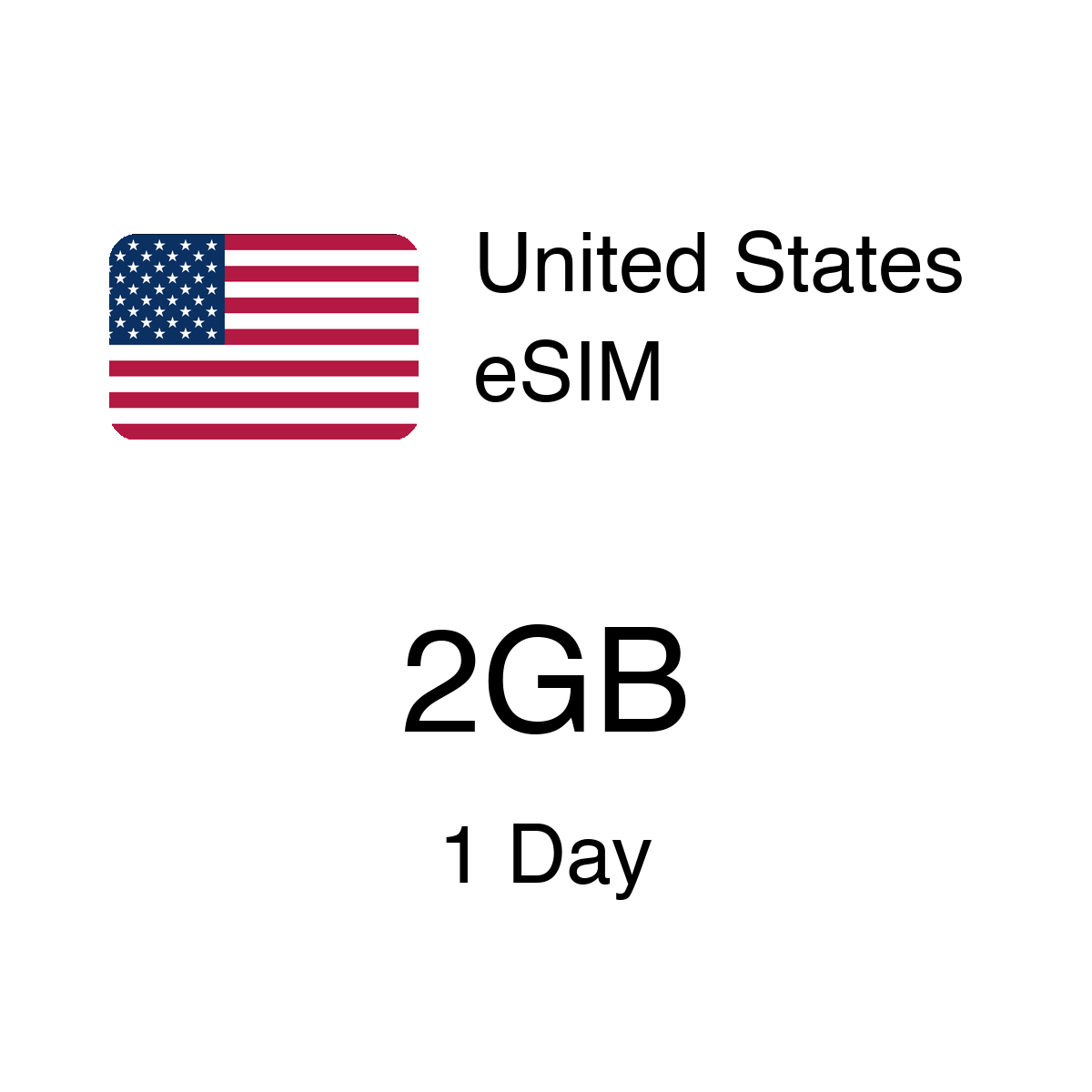 United States eSIM - 2GB / 1 Days