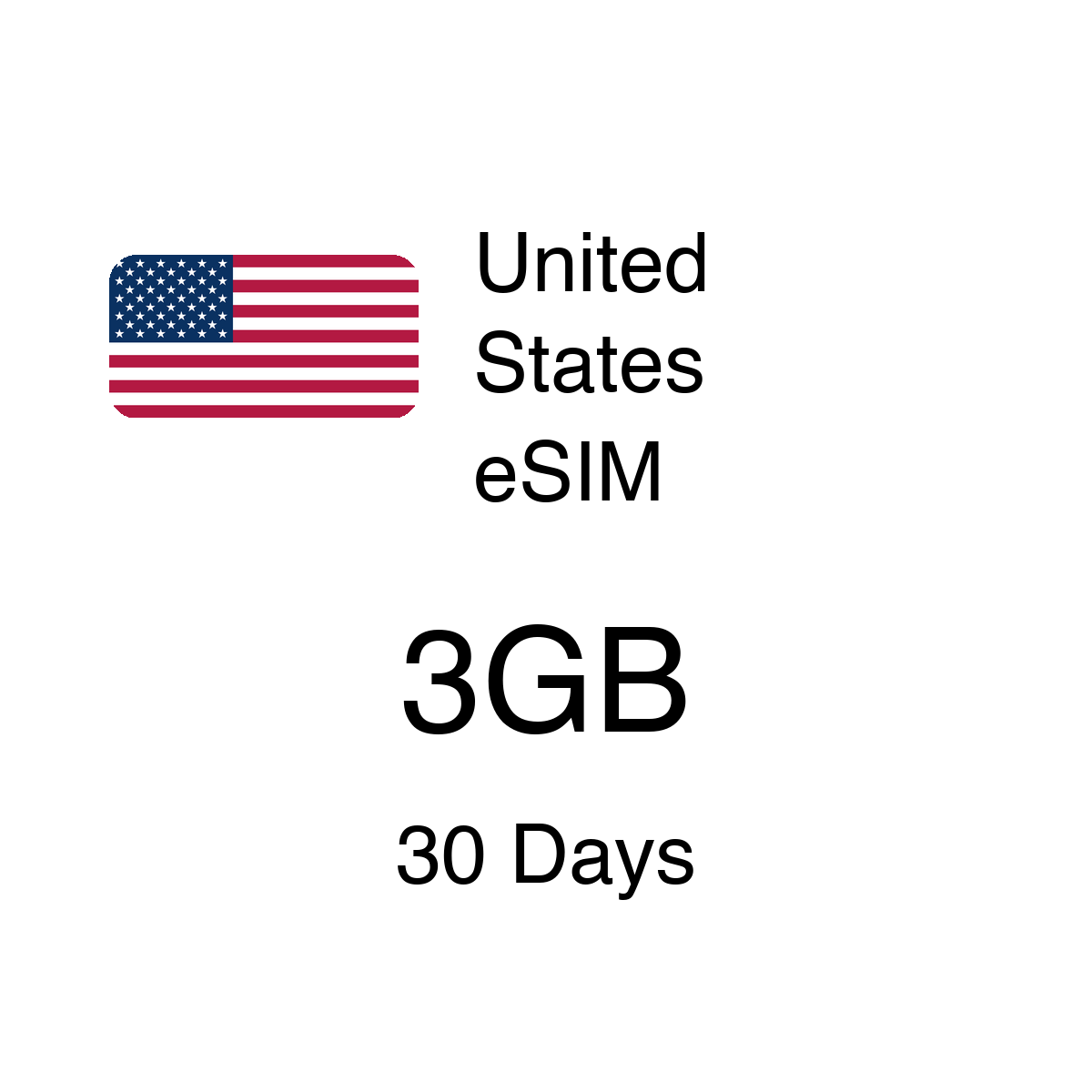 United States eSIM - 3GB / 30 Days