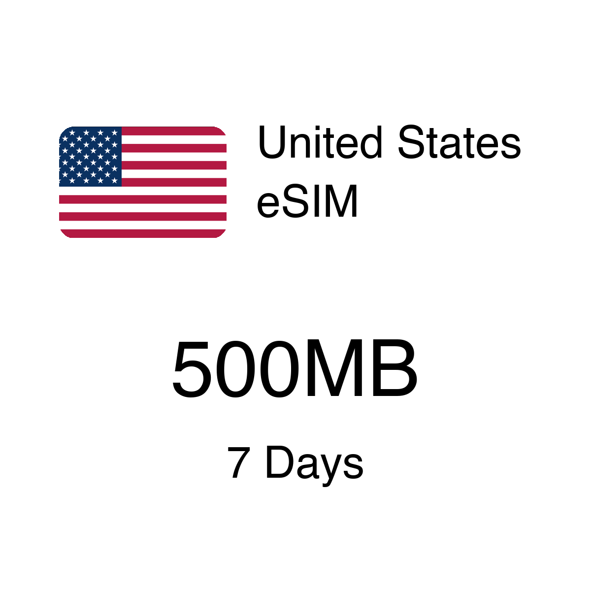 United States eSIM - 500MB / 7 Days