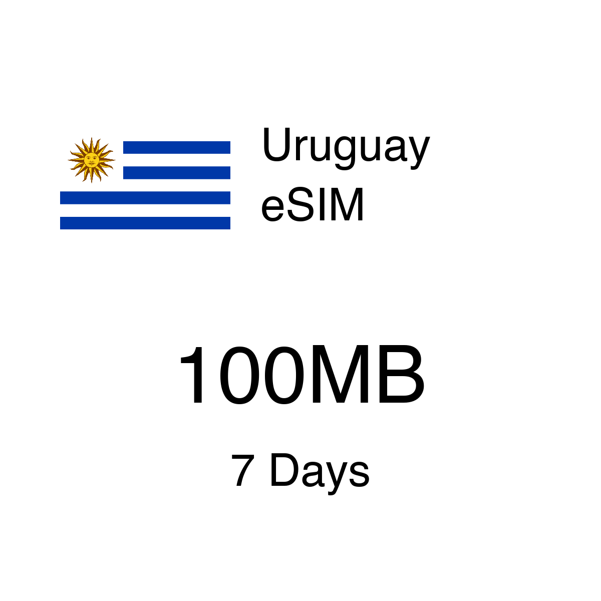 Uruguay eSIM - 100MB / 7 Days