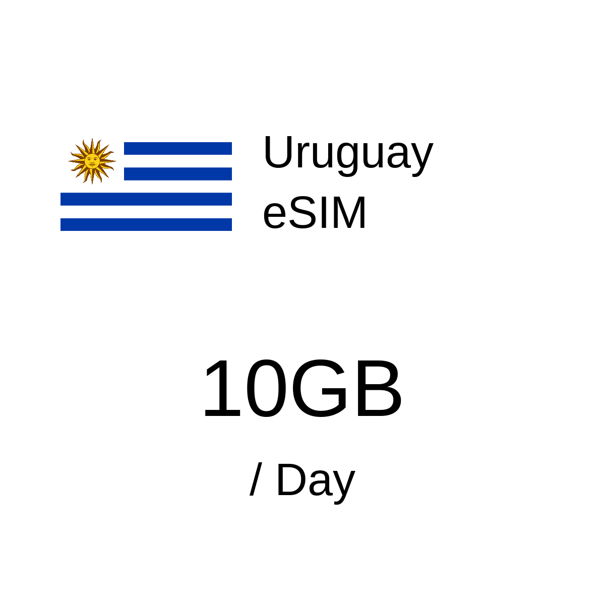 Uruguay eSIM - 10GB / Day