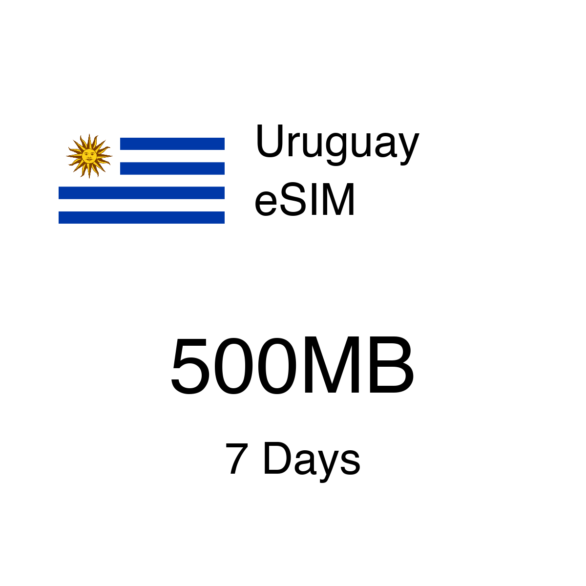 Uruguay eSIM - 500MB / 7 Days